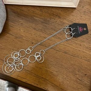 Paparazzi necklace and earrings
